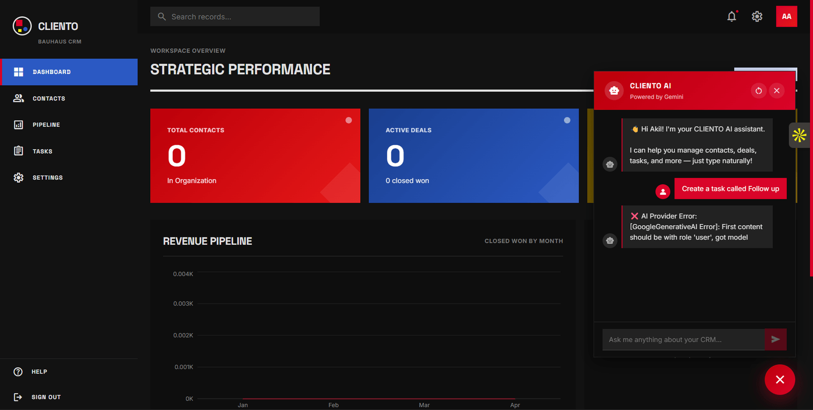 CRM App project preview
